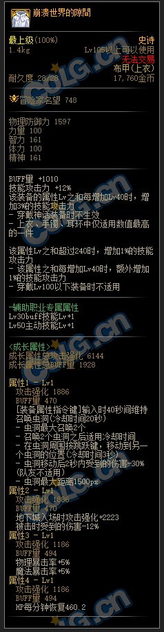 dnf次元回廊装备大全图分享