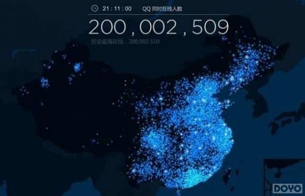 马化腾宣布腾讯QQ账号同时在线人数首次突破2亿