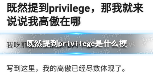既然提到privilege是什么梗