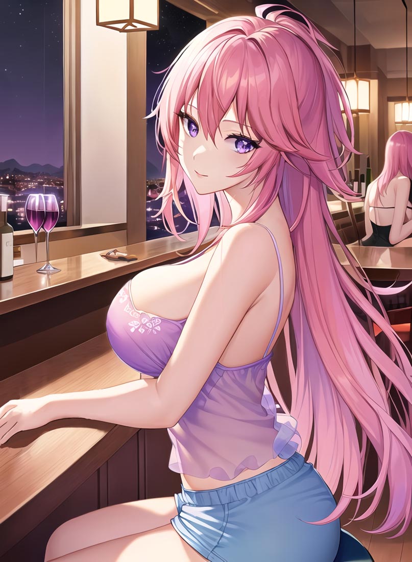 原神八重神子不遮副乳图