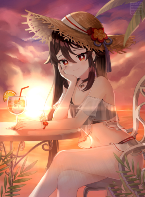 原神胡桃掀起副乳图片