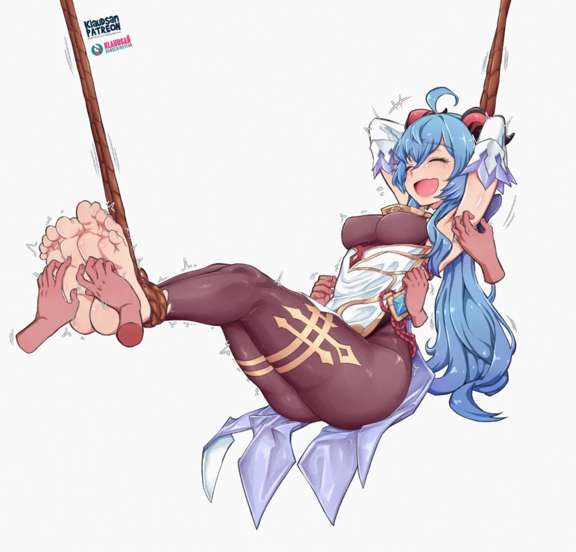甘雨被盗宝团挤牛奶图