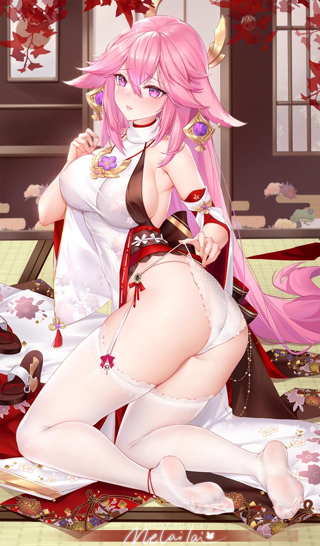 八重神子的乳液狂飙图片