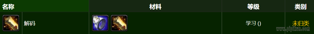 魔兽世界烧焦的密文