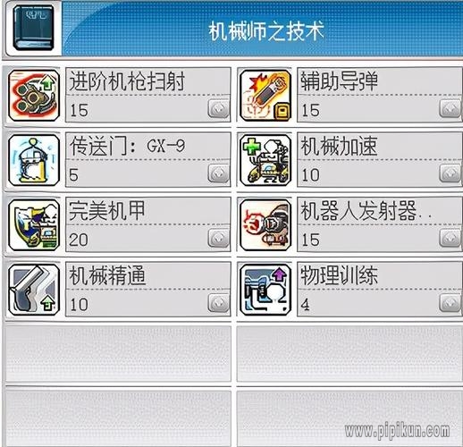 冒险岛机械师属性加点