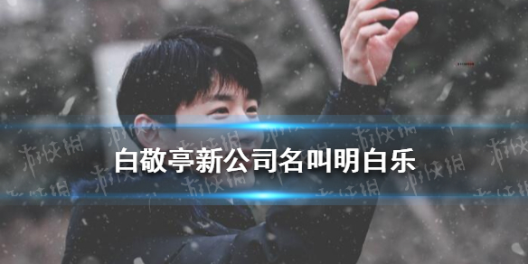 白敬亭新公司名叫明白乐