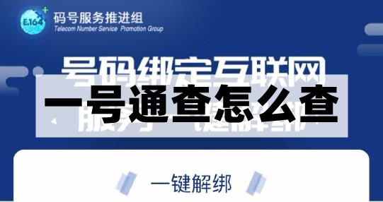 《一号通查》查询号码方法教程