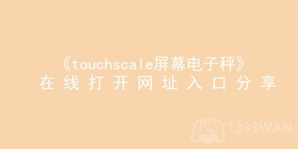 《touchscale屏幕电子秤》在线打开网址入口分享