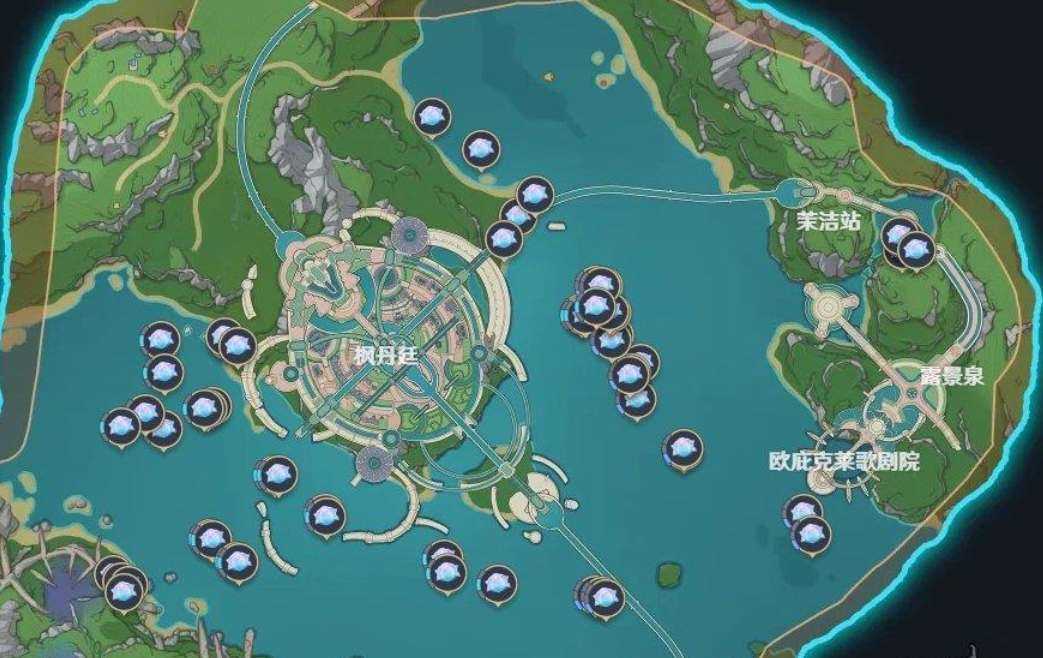 原神海露花高效采集路线图一览