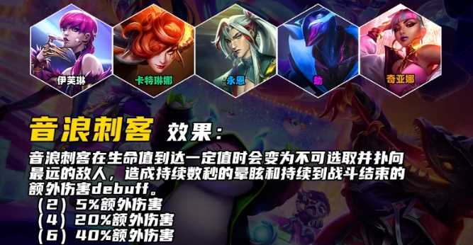 云顶之弈S10音浪刺客羁绊效果介绍