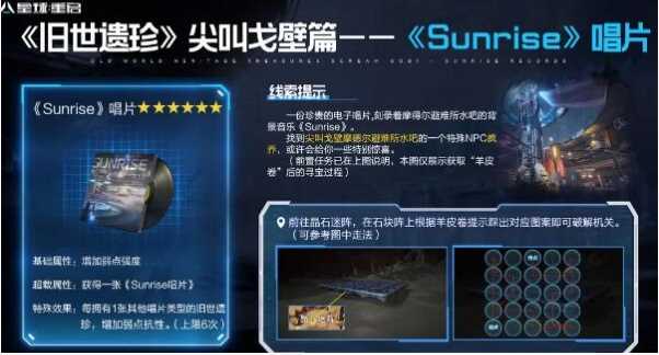 星球重启尖叫戈壁旧世遗珍位置攻略